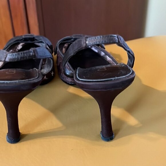 (EUC) Cami Slingback Lace Heels (Size 7B) - Picture 3 of 4